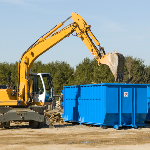 can i choose the location where the residential dumpster will be placed in Ladiesburg MD